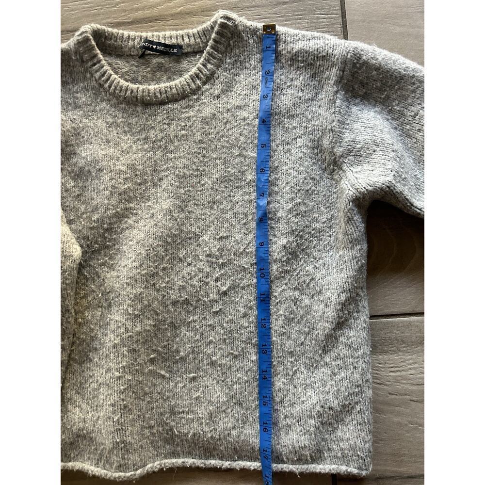 Brandy Melville Wool Blend Grey Knit Pullover Sweater - Picture 4 of 5